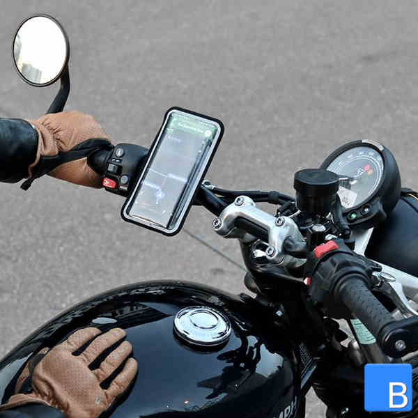 Handyhalterung für Rückspiegel, Fahrrad/Motorrad schwarz