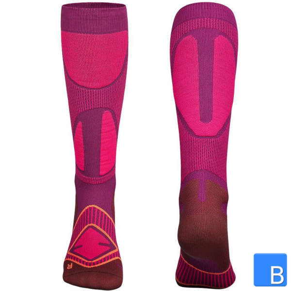 Ski Performance Compression Socks pink