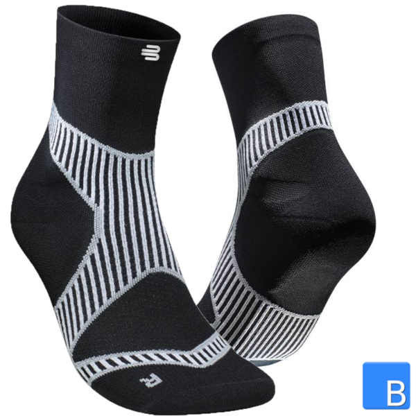 Run Performance Mid Cut Socks in schwarz