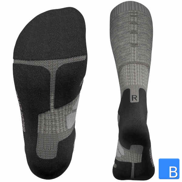 Outdoor Merino Compression Wandersocken mit entlastender Sohle