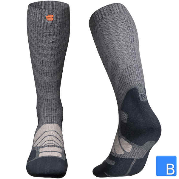 Merino Wandersocken für Herren in lava grey