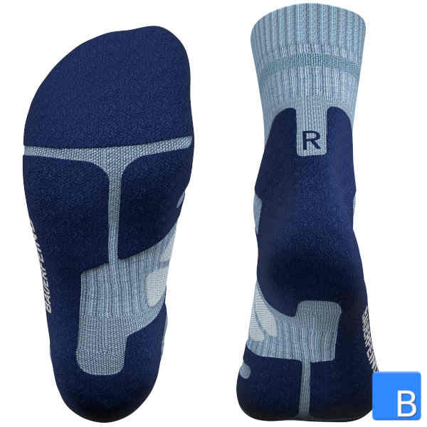 Outdoor Merino Mid Cut Socks Women mit Relief Sohle und Achillessehnenschutz