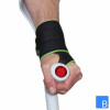 Active Color Sport Handgelenkbandage Anwendung mit Krücken