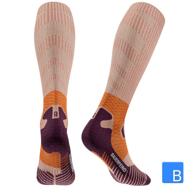 Trail Run Compression Socks Women Farbe Peach Rückseite