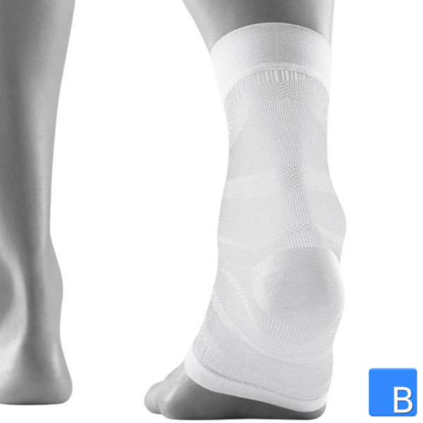 Sports Compression Ankle Support in weiss back