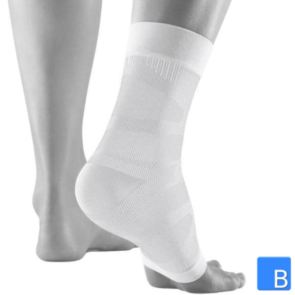 Sports Compression Ankle Support in weiss Seite