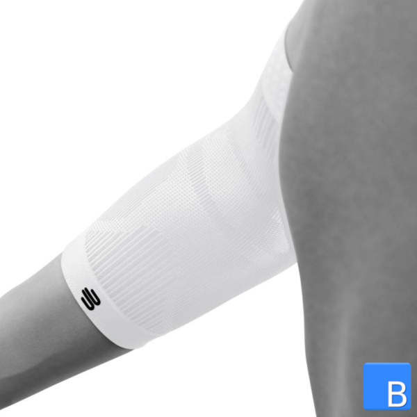 Sports Compression Elbow Support weiss Detail Ellbogen