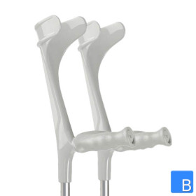 Krücken mit Anatomic-Softgriff grau