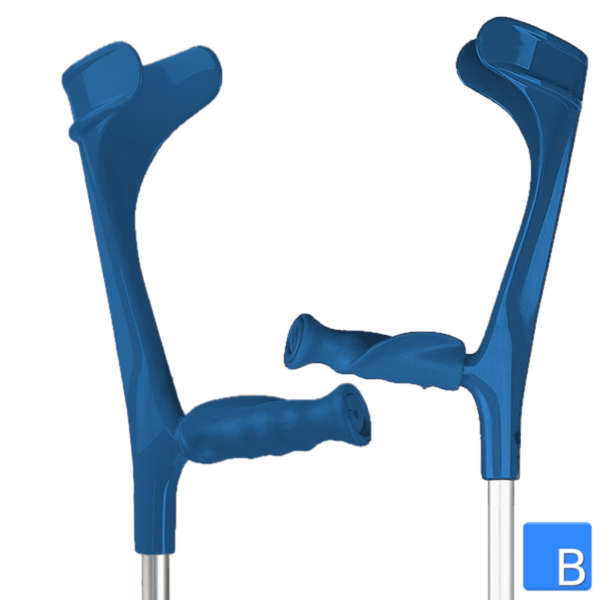 Krücken mit Anatomic-Softgriff blau