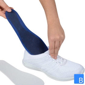 SpryStep® Footplate Einlagesohle Anwendung im Schuh
