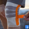 Einstellen des Downhill Relief Systems, mit Klettverschluss anpassbar