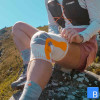 Outdoor Knee Support Merino Kniebandage Anwendung in den Bergen