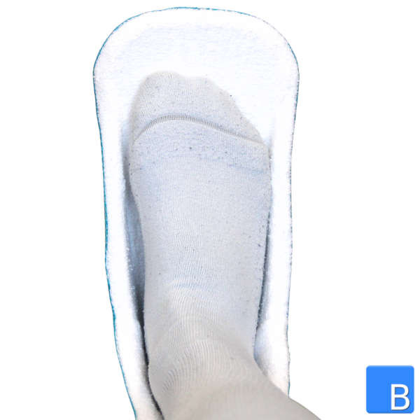 SplintPod Lagerungsschiene mit weichem, breitem Fussbett