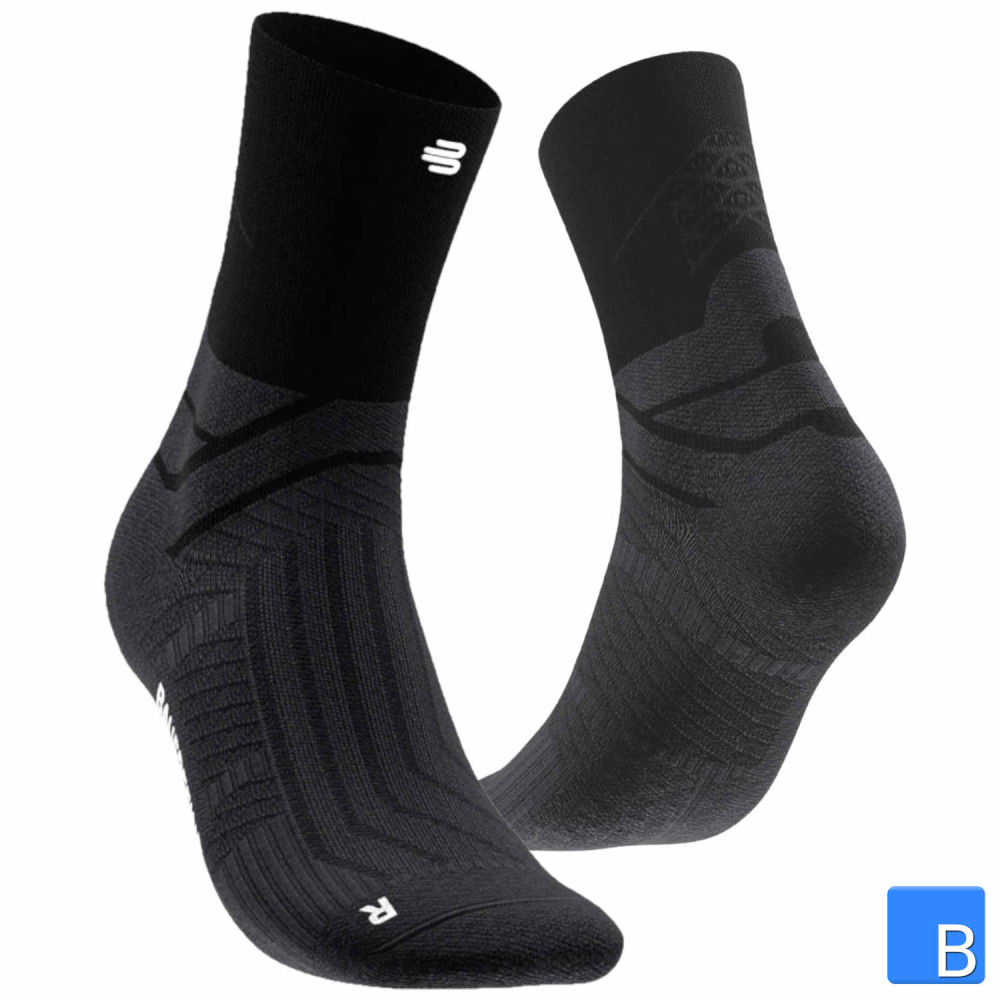Run Performance Mid Cut Socks Men in schwarz