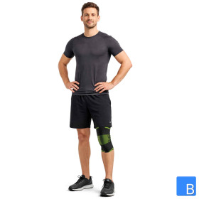 Active Color Sport Kniebandage mit Noppenhaftrand für guten Halt beim Sport