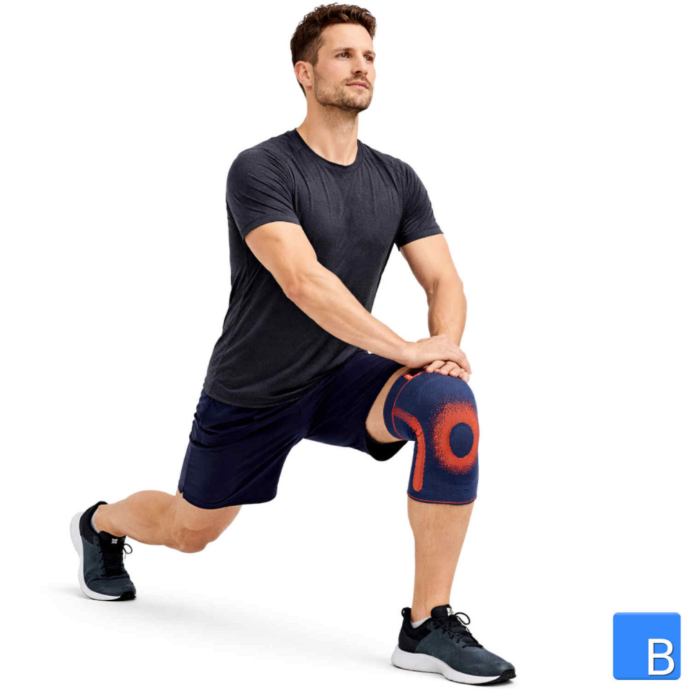 Genu-HiT Supreme Kniebandage Ausfallschritt, blau