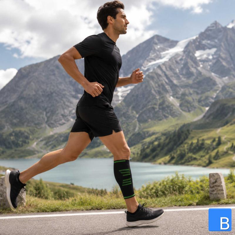 Active Color Sport Kompressionsbandage für die Wade, beim Joggen