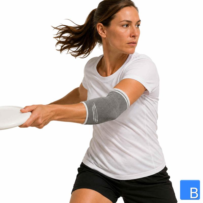 Bort Activemed Ellenbogenbandage beim Sport - graphit
