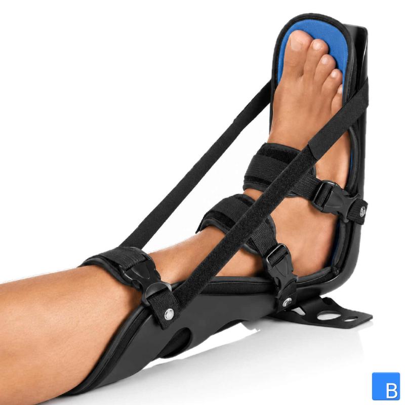 BORT Night Splint Fusslagerungsschiene, Anwendung im Liegen