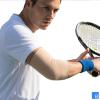 Active Color Ellenbogenbandage Anwendung im Tennis, beige