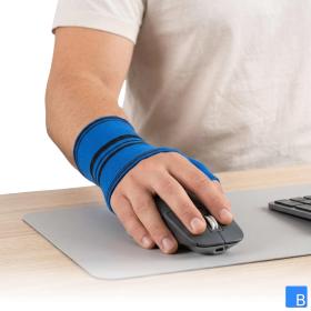 Active Color Daumen-Hand-Bandage im Büroalltag, blau