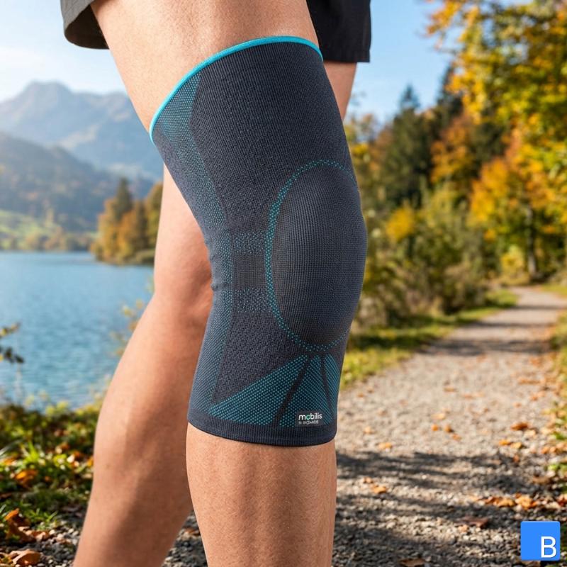 Mobilis GenuActive Kniebandage Anwendung Outdoor