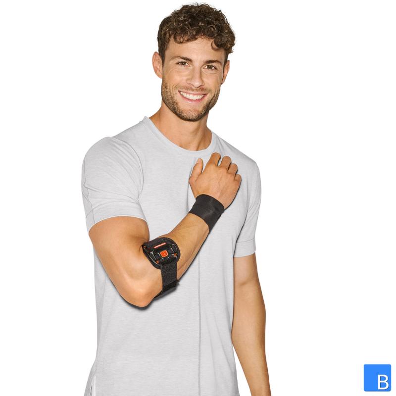 Mann trägt die Sporlastic Epi-HiT Organic Ellenbogenbandage am Unterarm
