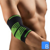 Active Color Sport Ellenbogenbandage mit leichter Coolmax Faser in schwarz-grünem Design